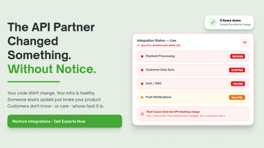 The API Partner Changed Something Without Notice