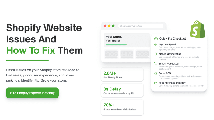 Shopify Website Issues and How to Fix Them