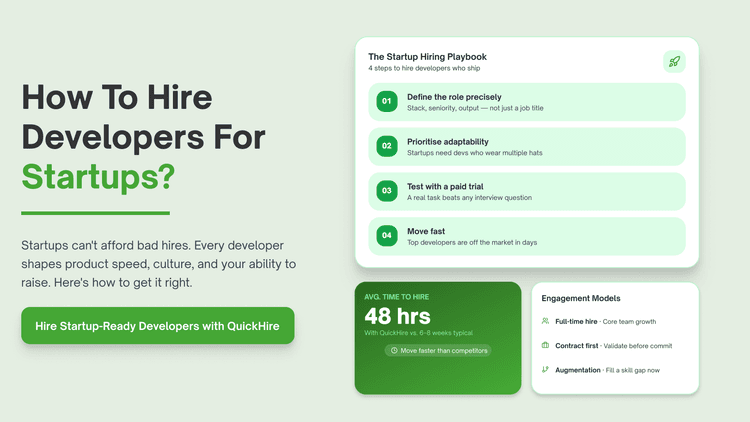 How to Hire Developers for Your Startup