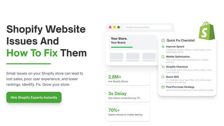 Shopify Website Issues and How to Fix Them